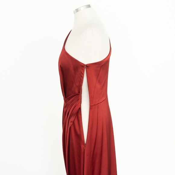 Kay Unger Izabella One Shoulder Gown Red Size 6 - Picture 15 of 15